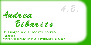 andrea bibarits business card